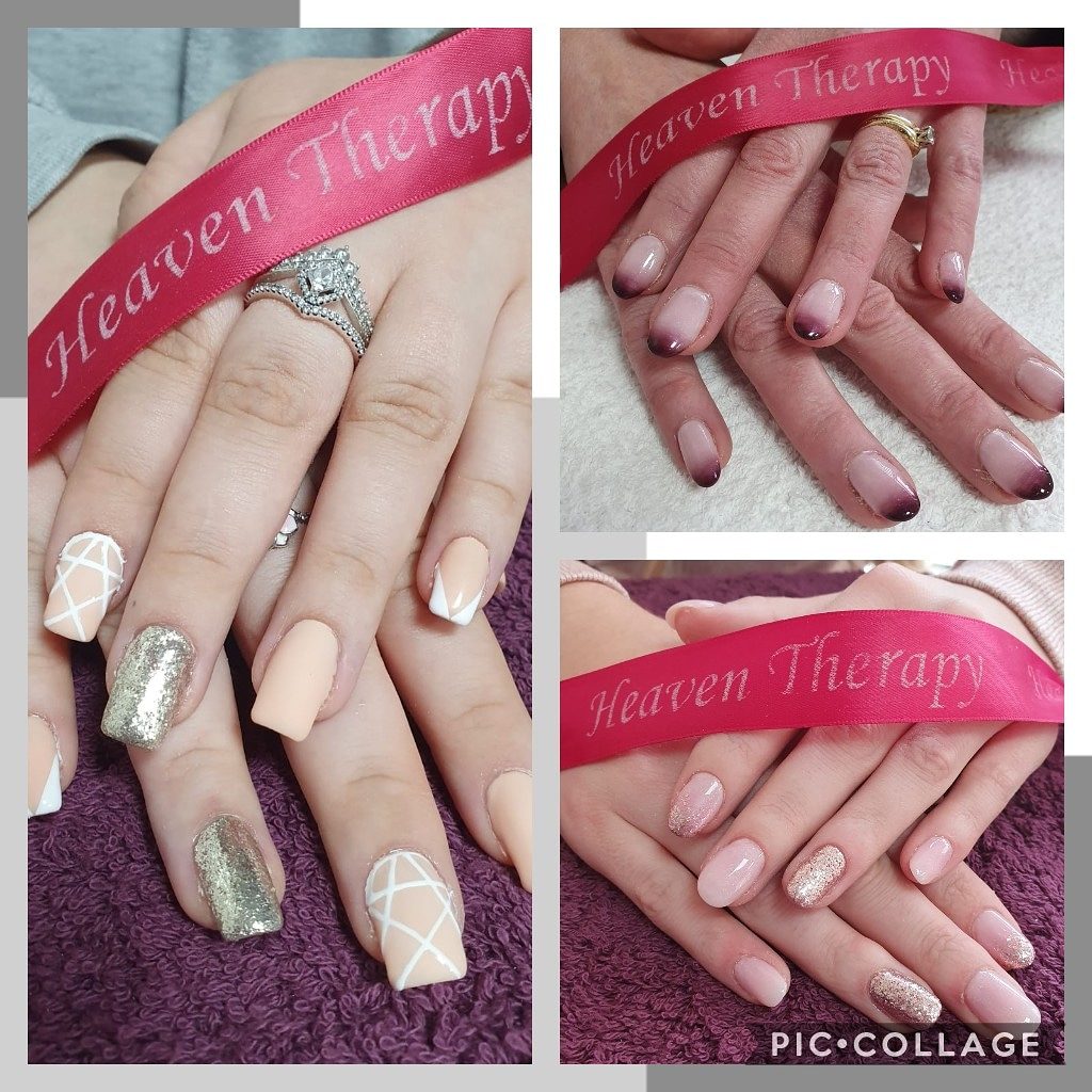 gel nail extensions Gel nails Extensions at Heaven Therapy beauty salon in Whitley Bay Tynemouth Wallsend North Shields Killingworth Blyth Cramlington Shiremoor